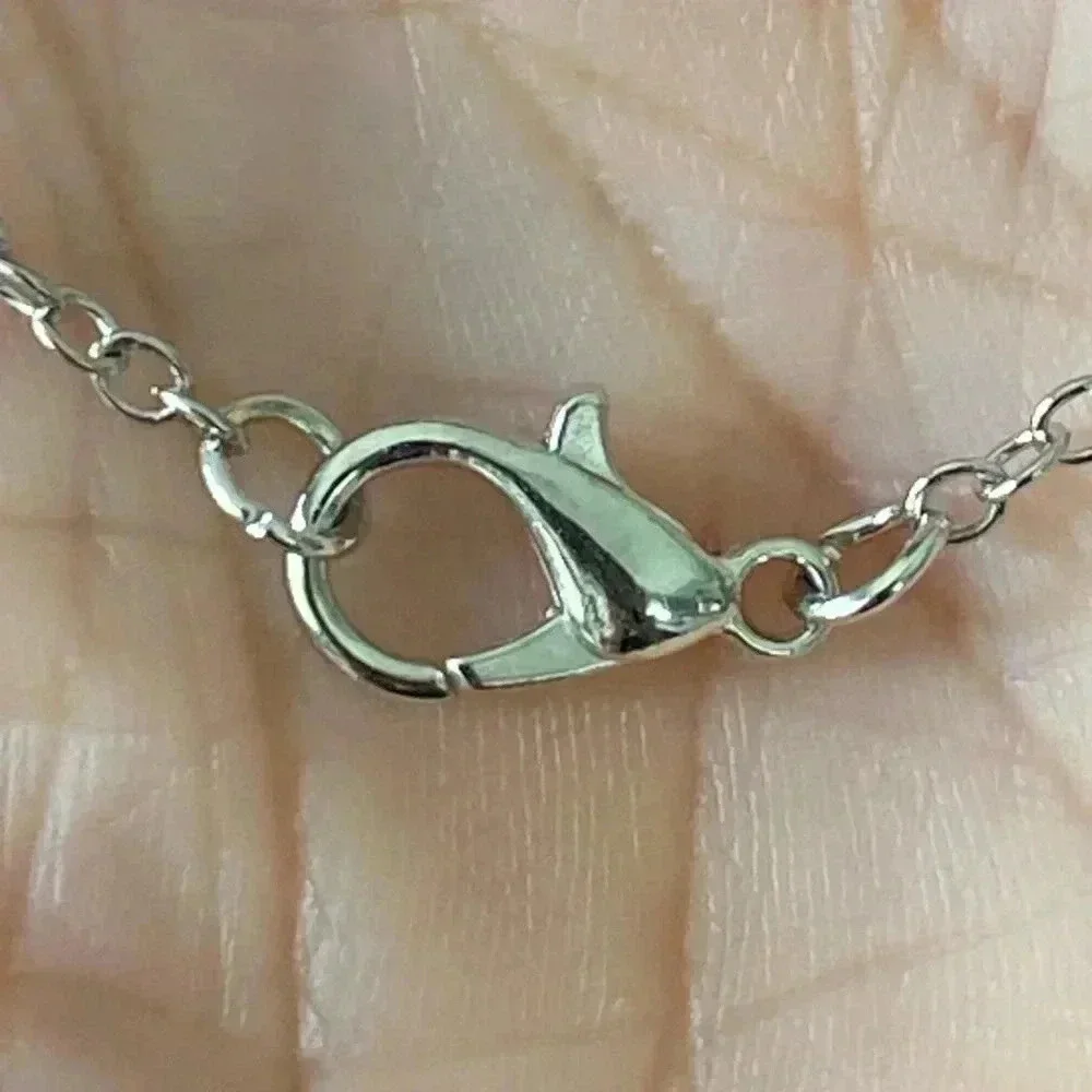 Pretty Silver and Amber Bee Bumblebee Honeybee Necklace New